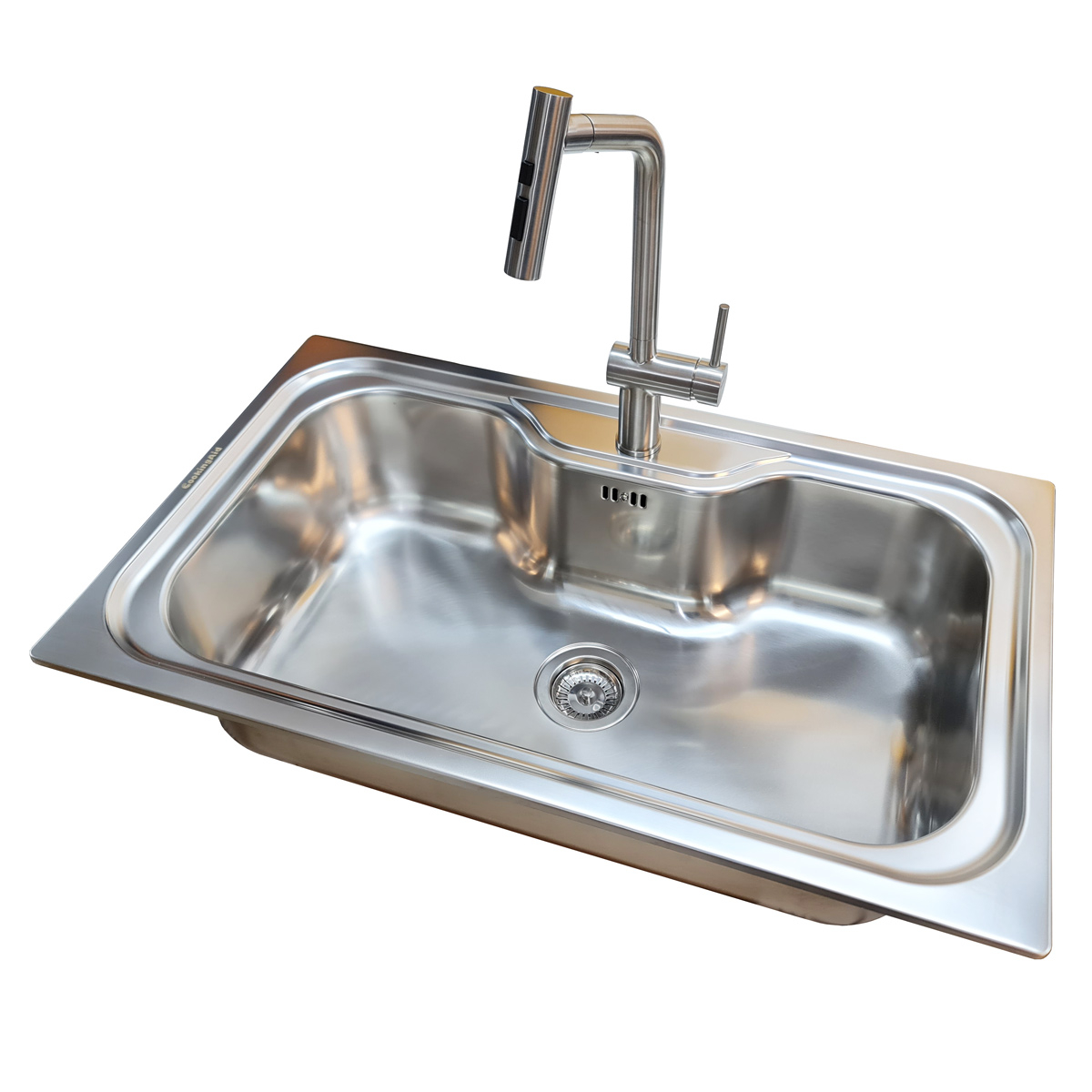 Chiuveta bucatarie inox CookingAid SELENA BIG ONE, 860x510x220mm cu accesorii montaj [1]