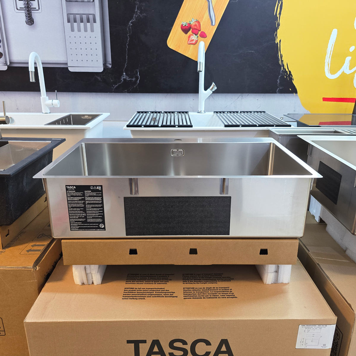 Chiuveta bucatarie inox CookingAid TASCA ASOLO AA74 cu montaj pe blat sau la nivelul blatului si accesorii montaj [8]