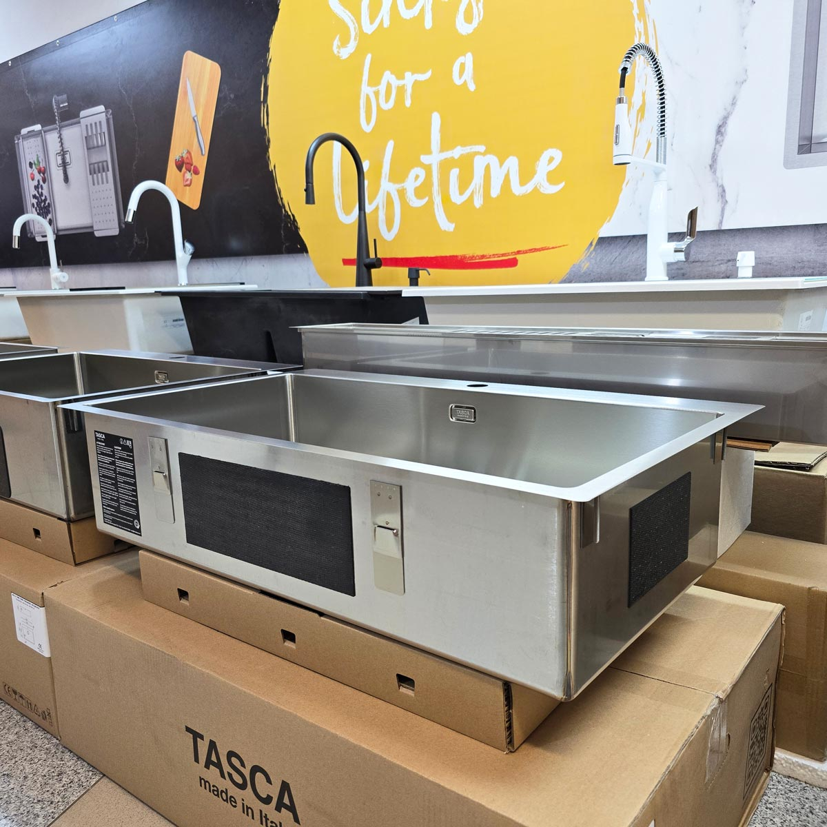 Chiuveta bucatarie inox CookingAid TASCA ASOLO AA80 WORKSTATION cu montaj pe blat sau la nivelul blatului si accesorii montaj [7]