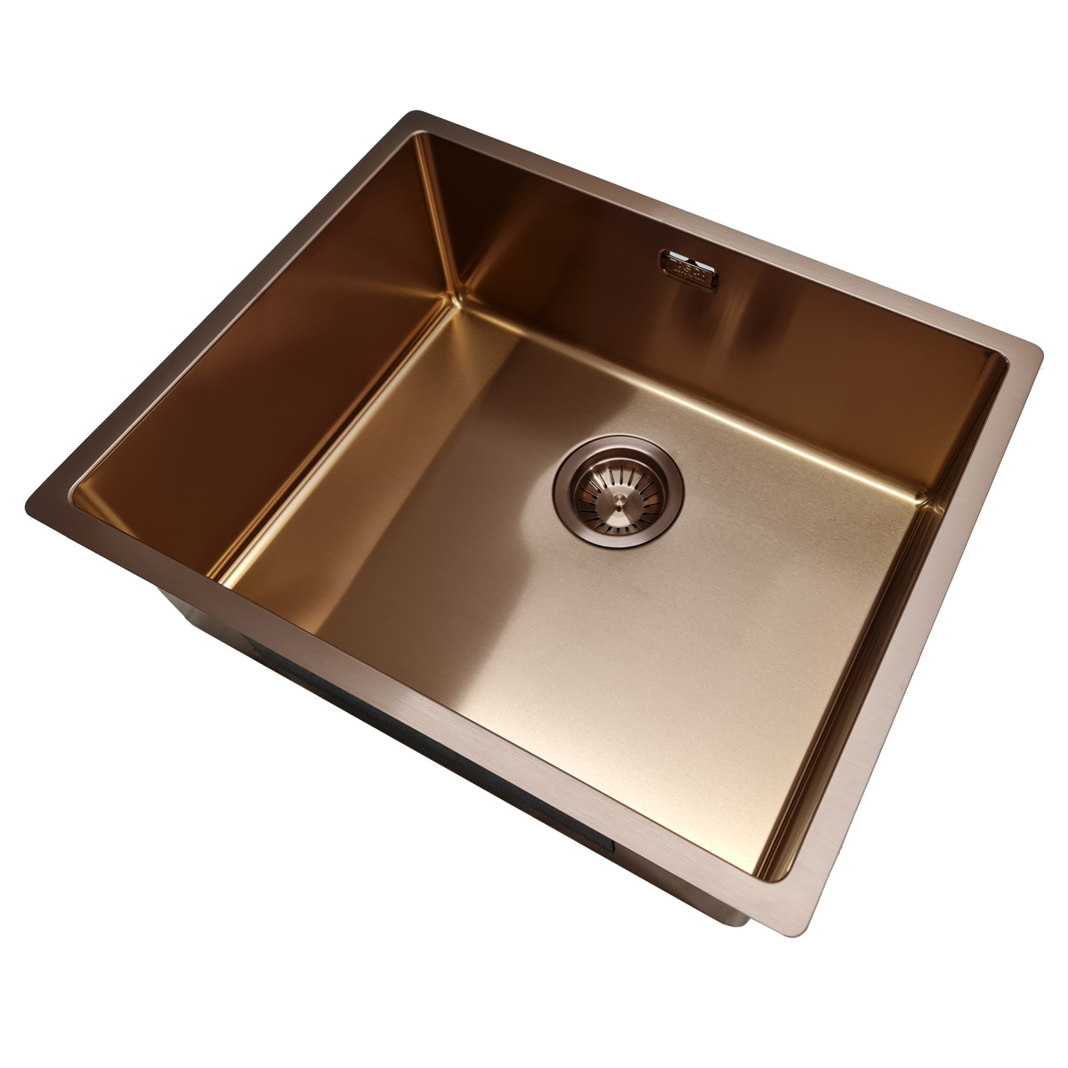 Chiuveta bucatarie inox CookingAid TASCA CANOVA CA50 COPPER cu strat PVD ceramic culoare cupru cu montaj pe blat, sub blat sau la nivelul blatului si accesorii montaj [7]