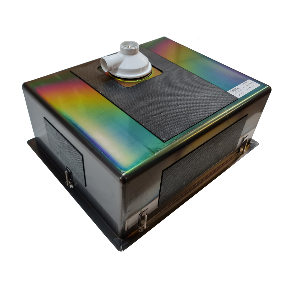 Chiuveta bucatarie inox CookingAid TASCA CANOVA CA50 GUN METAL cu strat PVD ceramic culoare gri inchis / negru antracit cu montaj pe blat, sub blat sau la nivelul blatului si accesorii montaj [10]