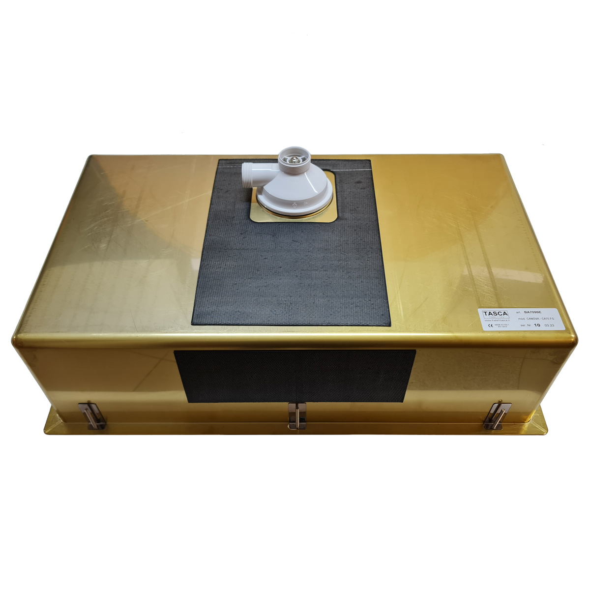 Chiuveta bucatarie inox CookingAid TASCA CANOVA CA70 GOLD cu strat PVD ceramic culoare aurie cu montaj pe blat, sub blat sau la nivelul blatului si accesorii montaj [12]