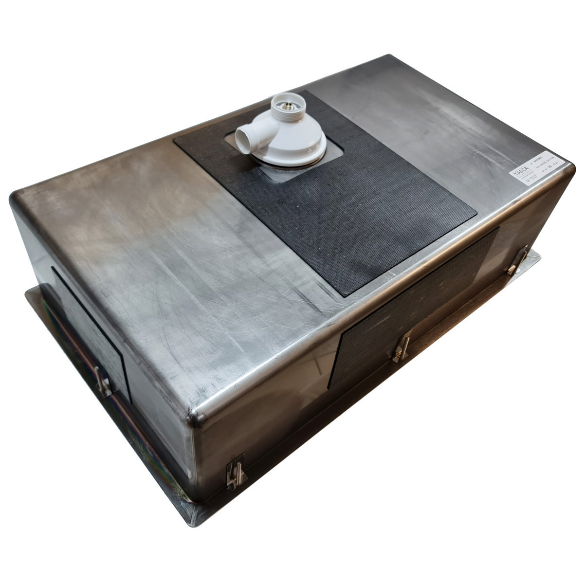 Chiuveta bucatarie inox CookingAid TASCA CANOVA CA70 GUN METAL cu strat PVD ceramic culoare gri inchis / negru antracit cu montaj pe blat, sub blat sau la nivelul blatului si accesorii montaj [12]