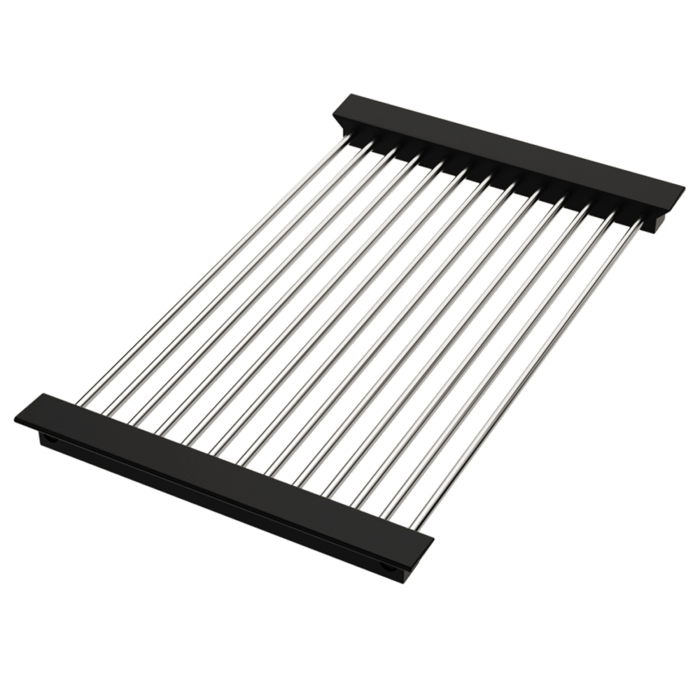 Chiuveta bucatarie inox CookingAid TASCA Harmony 116IF WORKSTATION cu 6 accesorii: tavita scurgere glisanta, tocator lemn Iroko, gratar scurgere glisant, dus extractibil cu pulverizator, dozator deter [38]