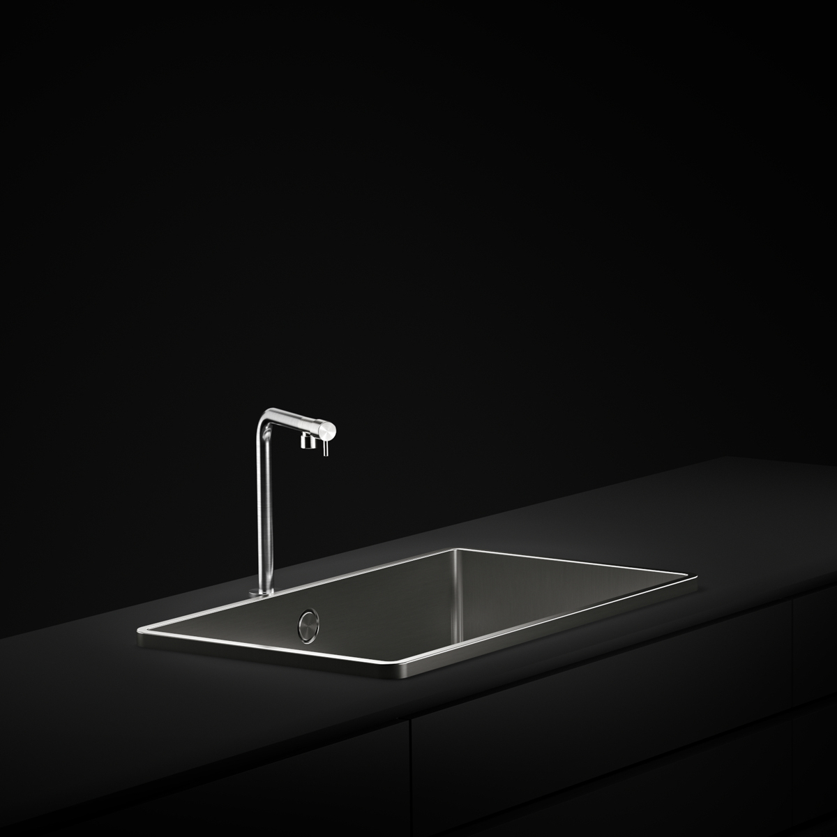 Chiuveta bucatarie inox CookingAid TASCA IRIS IR40 cu montaj pe blat, ventil scurgere automat cu capac scurgere invisibila, preaplin rotund si accesorii montaj [2]