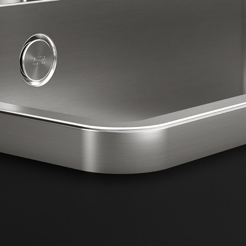 Chiuveta bucatarie inox CookingAid TASCA IRIS IR40 cu montaj pe blat, ventil scurgere automat cu capac scurgere invisibila, preaplin rotund si accesorii montaj [16]