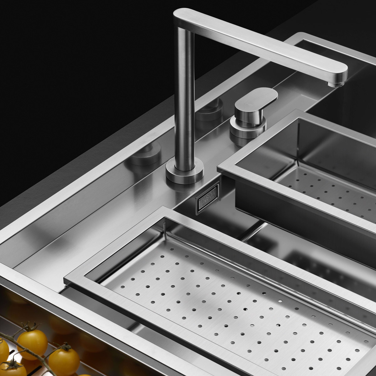 Chiuveta bucatarie inox CookingAid TASCA PHANTOM BACK PT65 INVISIBLE cu montaj pe blat, sub blat, la nivelul blatului sau sub geam si accesorii montaj [13]