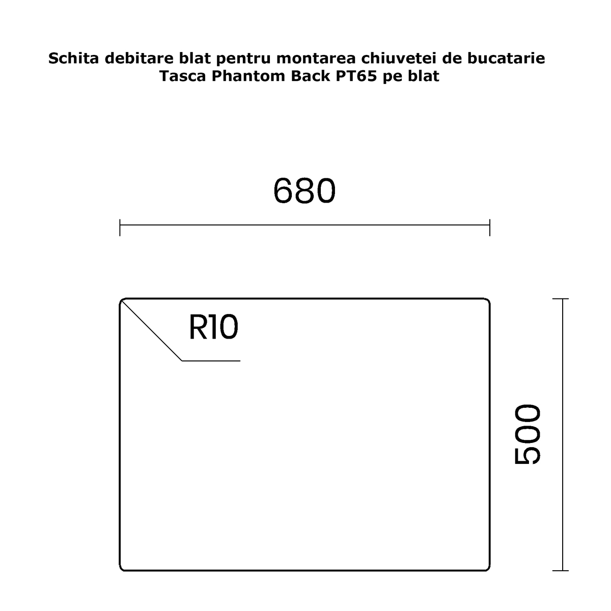 Chiuveta bucatarie inox CookingAid TASCA PHANTOM BACK PT65 INVISIBLE cu montaj pe blat, sub blat, la nivelul blatului sau sub geam si accesorii montaj [16]