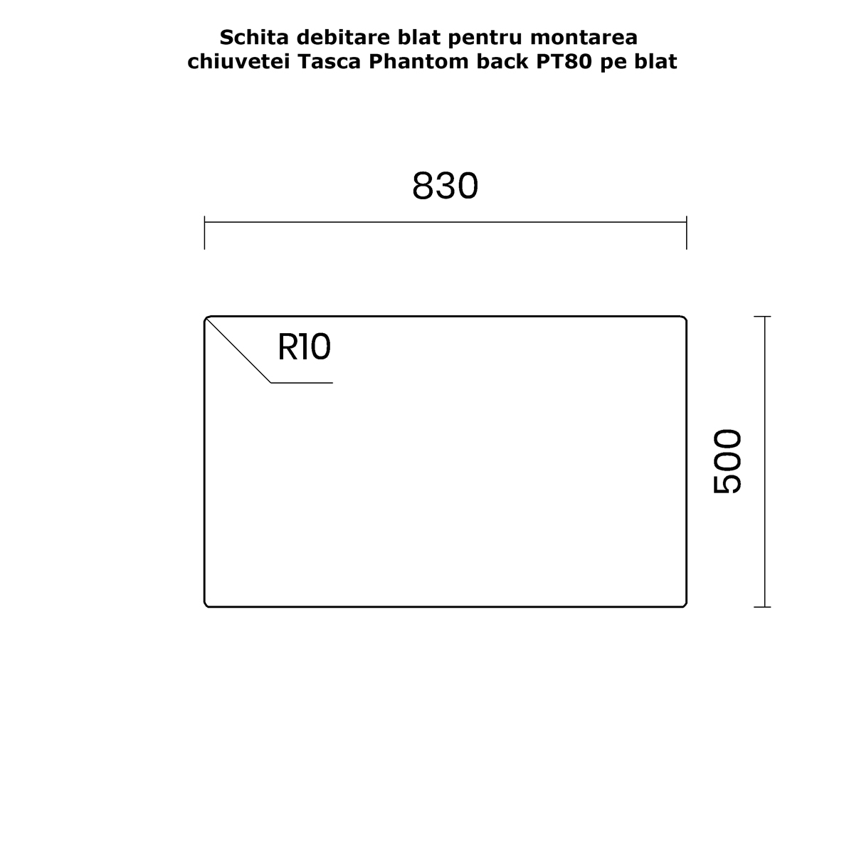 Chiuveta bucatarie inox CookingAid TASCA PHANTOM BACK PT80 INVISIBLE cu montaj pe blat, sub blat, la nivelul blatului sau sub geam si accesorii montaj [13]