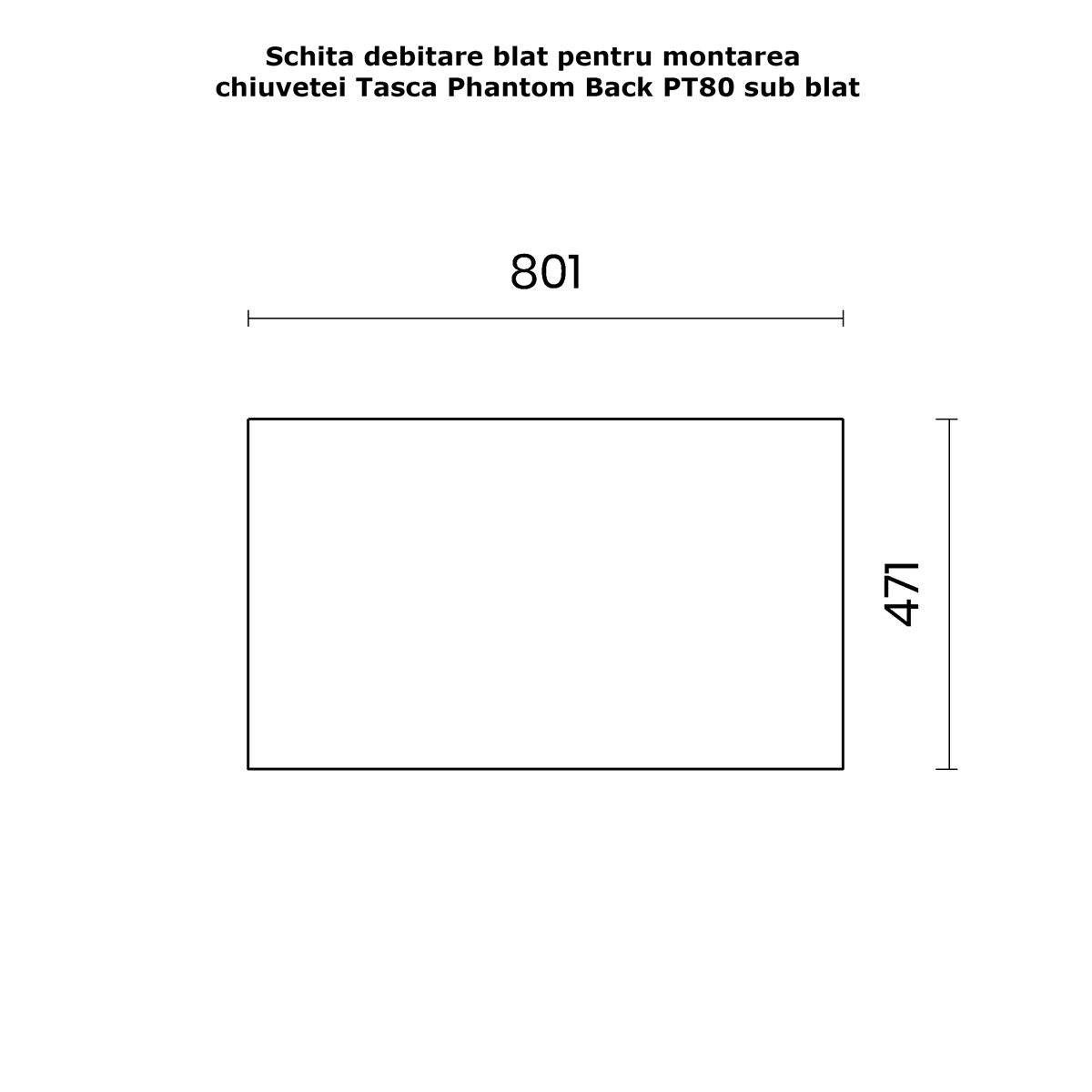 Chiuveta bucatarie inox CookingAid TASCA PHANTOM BACK PT80 INVISIBLE cu montaj pe blat, sub blat, la nivelul blatului sau sub geam si accesorii montaj [12]