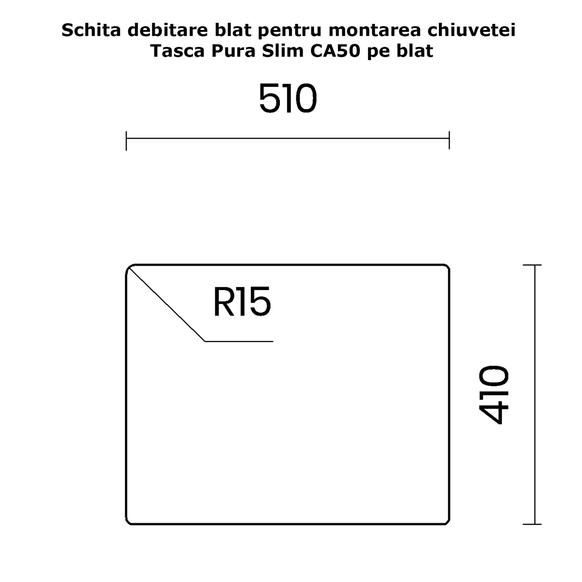 Chiuveta bucatarie inox CookingAid TASCA PURA SLIM CA50 cu montaj 8mm pe blat sau la nivelul blatului si accesorii montaj [8]