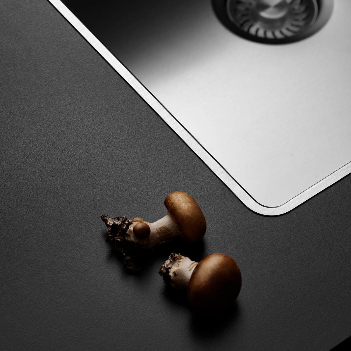 Chiuveta bucatarie inox CookingAid TASCA PURA SLIM CA70 cu montaj 8mm pe blat sau la nivelul blatului si accesorii montaj [3]