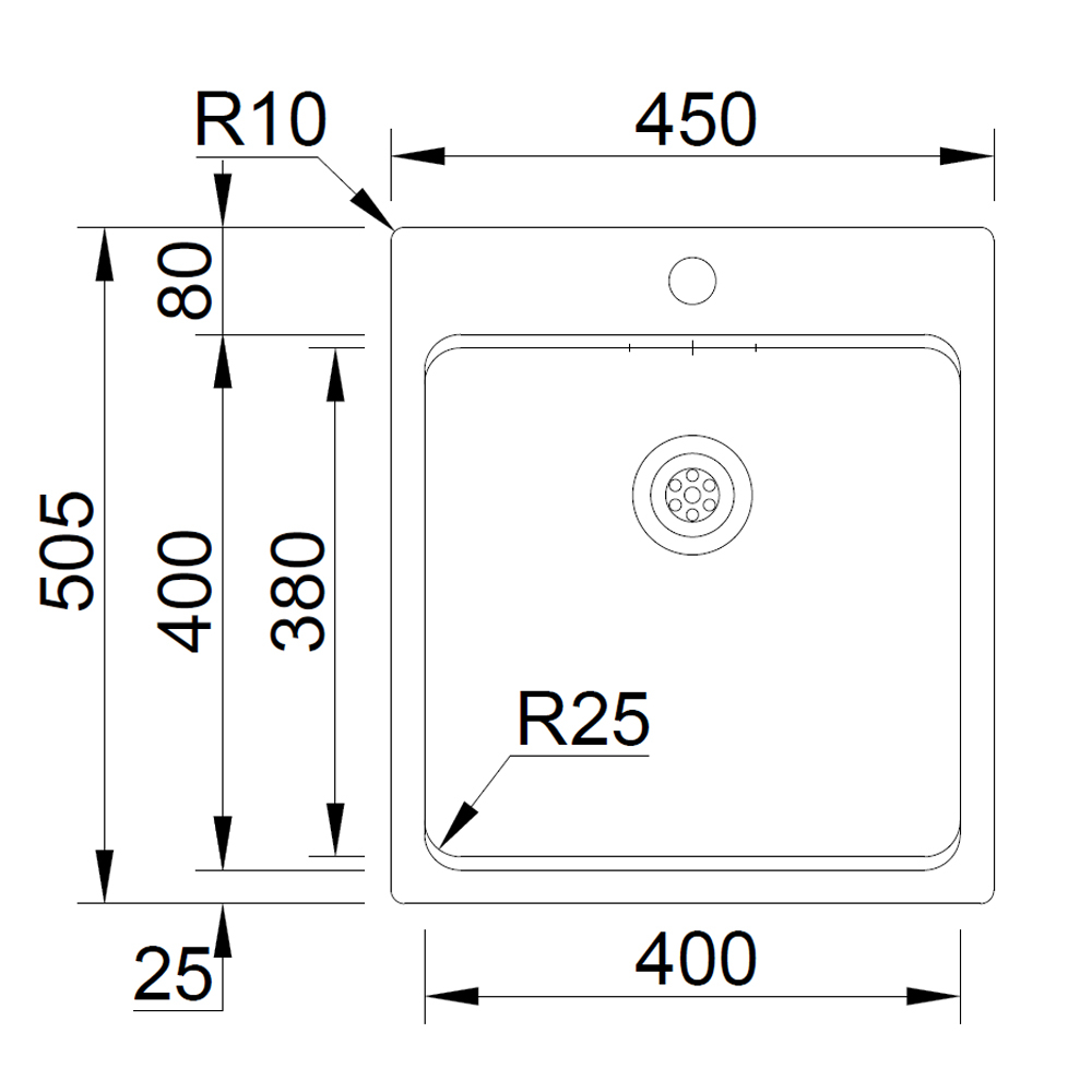 Chiuveta bucatarie inox CookingAid UNA 46 + Bonus: tocator Bambus + accesorii montaj [20]