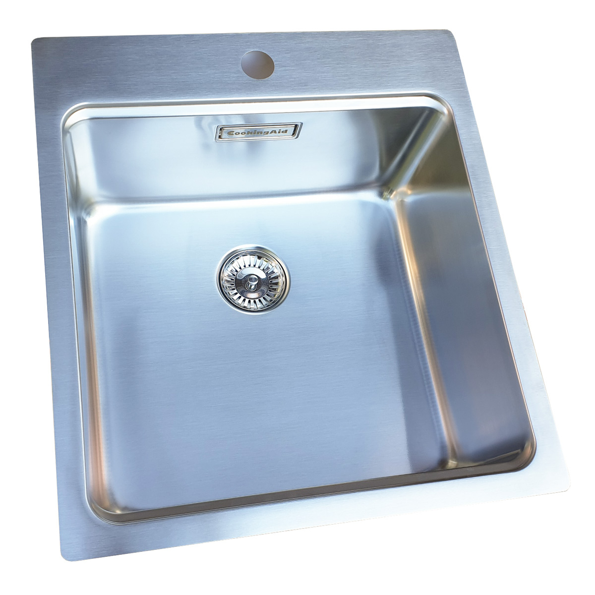 Chiuveta bucatarie inox CookingAid UNA 46 + Bonus: tocator Bambus + accesorii montaj [4]