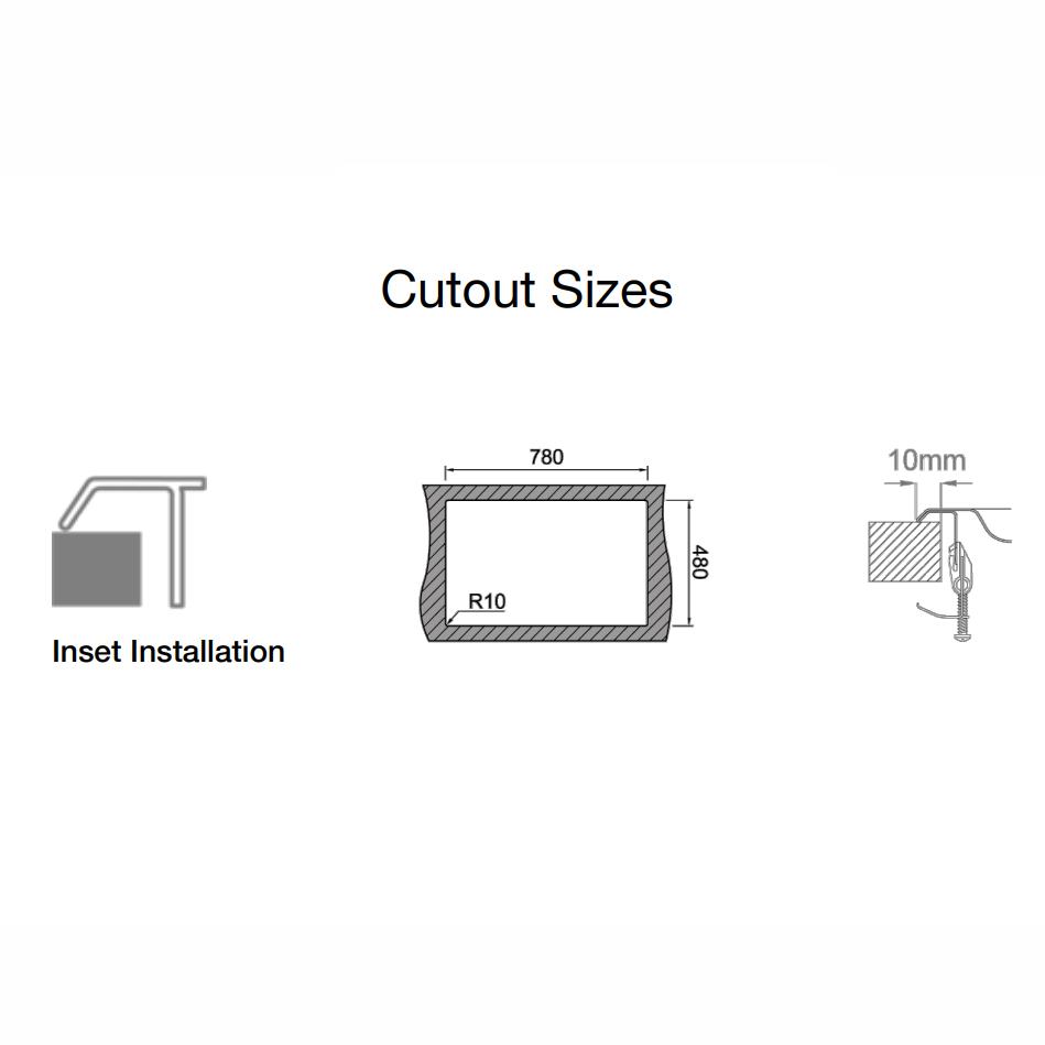 Chiuveta bucatarie inox CookingAid URBAN 80B cuva pe stanga cu picurator pe dreapta + accesorii montaj [13]