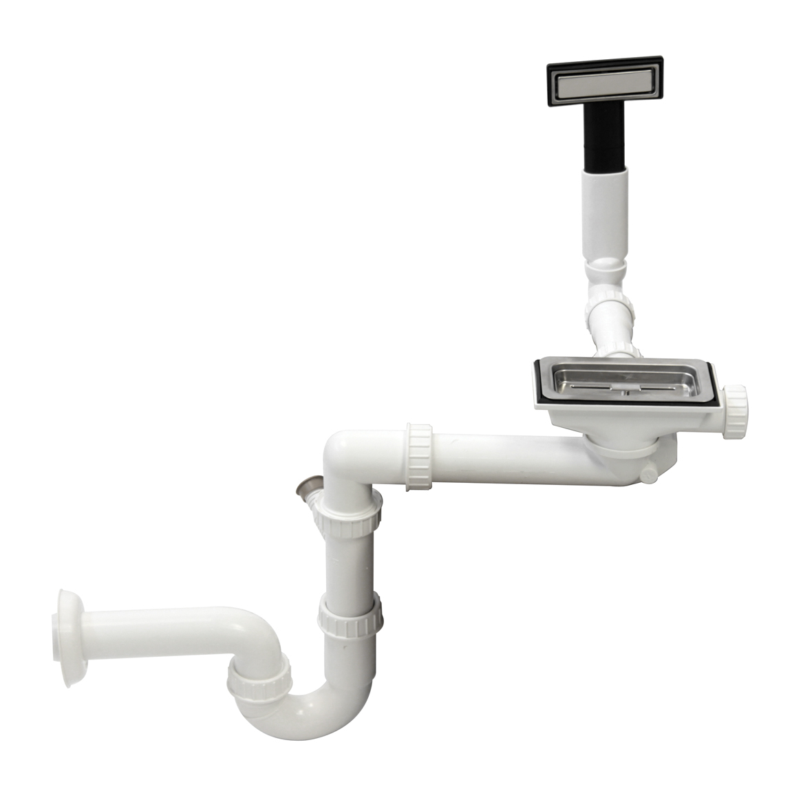 Chiuveta bucatarie inox CookingAid VISION 100 INVISIBLE montaj sub geam cu baterie telescopica integrata, tocator sticla temperizata + accesorii montaj [21]