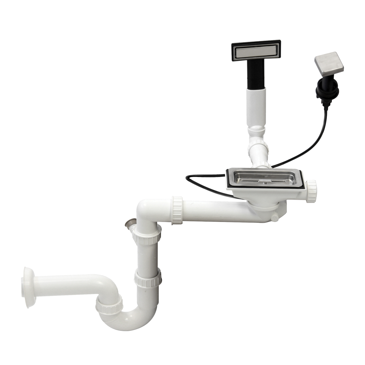 Chiuveta bucatarie inox CookingAid XERON 105 LEFT cu ventil scurgere dreptunghiular automat si accesorii montaj [5]