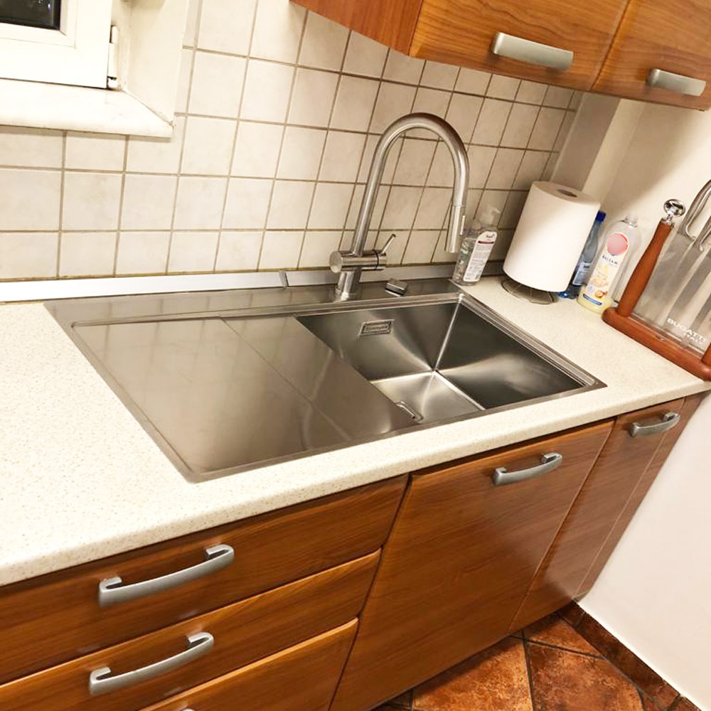 Chiuveta bucatarie inox CookingAid XERON 105 RIGHT cu ventil scurgere dreptunghiular automat si accesorii montaj [6]