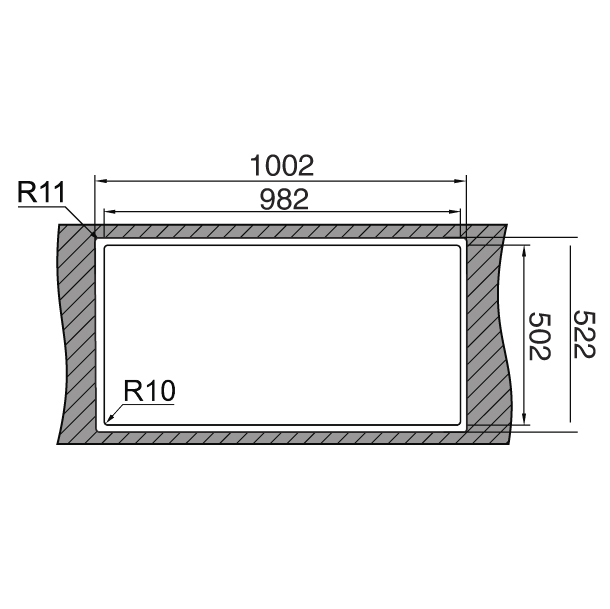 Chiuveta bucatarie inox CookingAid XERON 105 RIGHT cu ventil scurgere dreptunghiular automat si accesorii montaj [15]