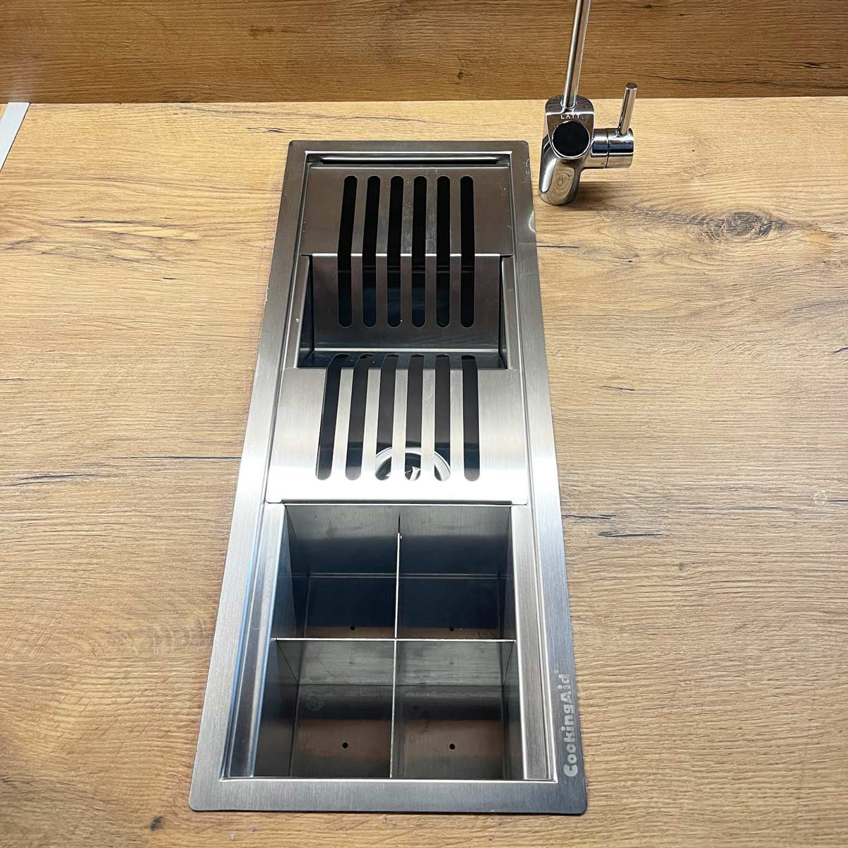 Chiuveta ingusta scurgere multifunctionala tip rigola / canal / jgheab drenare CookingAid Channel sink 48cm cu 2 accesorii incluse [3]