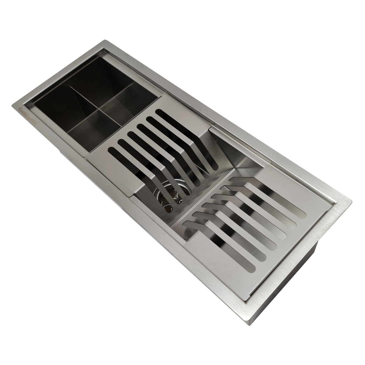 Chiuveta ingusta scurgere multifunctionala tip rigola / canal / jgheab drenare CookingAid Channel sink 48cm cu 2 accesorii incluse [13]