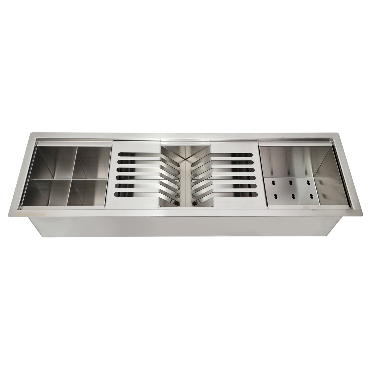 Chiuveta ingusta scurgere multifunctionala tip rigola / canal / jgheab drenare CookingAid Channel sink 63cm cu 3 accesorii incluse [11]