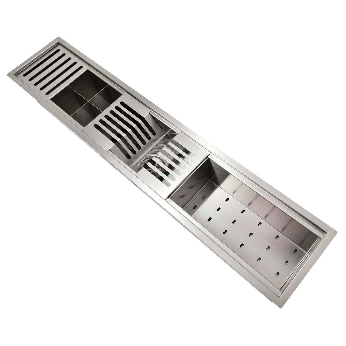 Chiuveta ingusta scurgere multifunctionala tip rigola / canal / jgheab drenare CookingAid Channel sink 93cm cu 4 accesorii incluse [6]