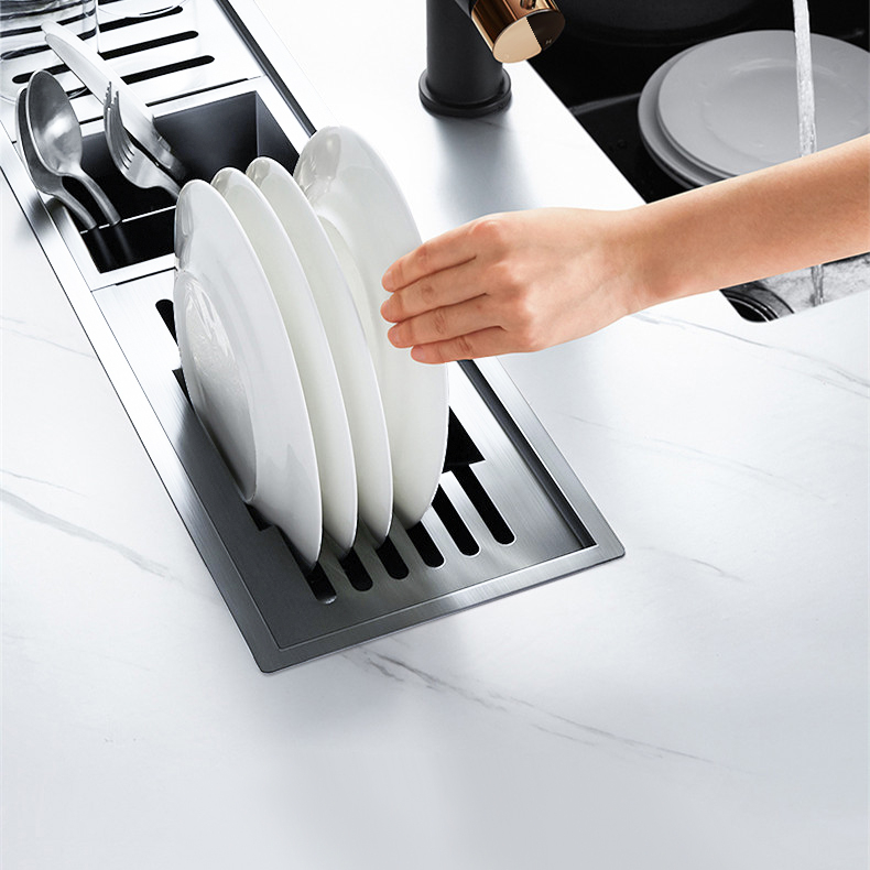 Chiuveta ingusta scurgere multifunctionala tip rigola / canal / jgheab drenare CookingAid Channel sink 93cm cu 4 accesorii incluse [3]