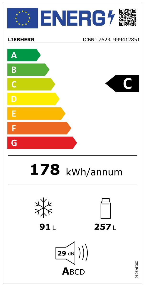 Combină frigorifică încorporabilă Liebherr ICBNc 7623 Plus BioFresh NoFrost [4]