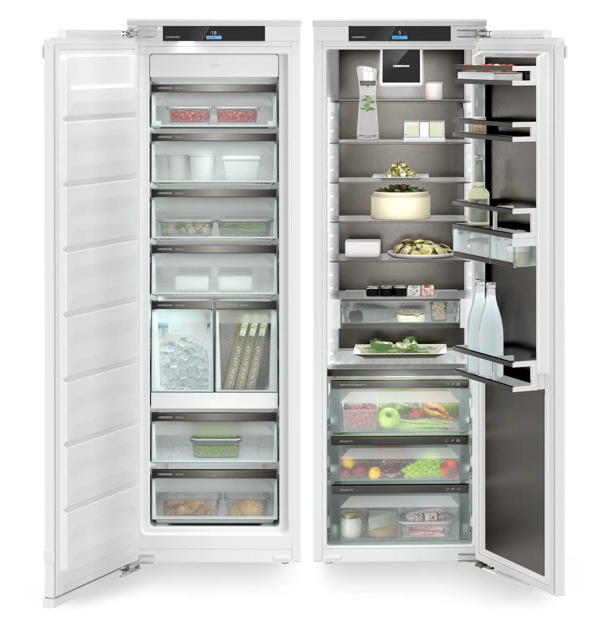 Combina frigorifica incorporabila Side by Side Liebherr IXRFbs 5176 Peak, BioFresh  NoFrost, HydroBreeze, IceTower, 509 l, Interior BlackSteel [2]