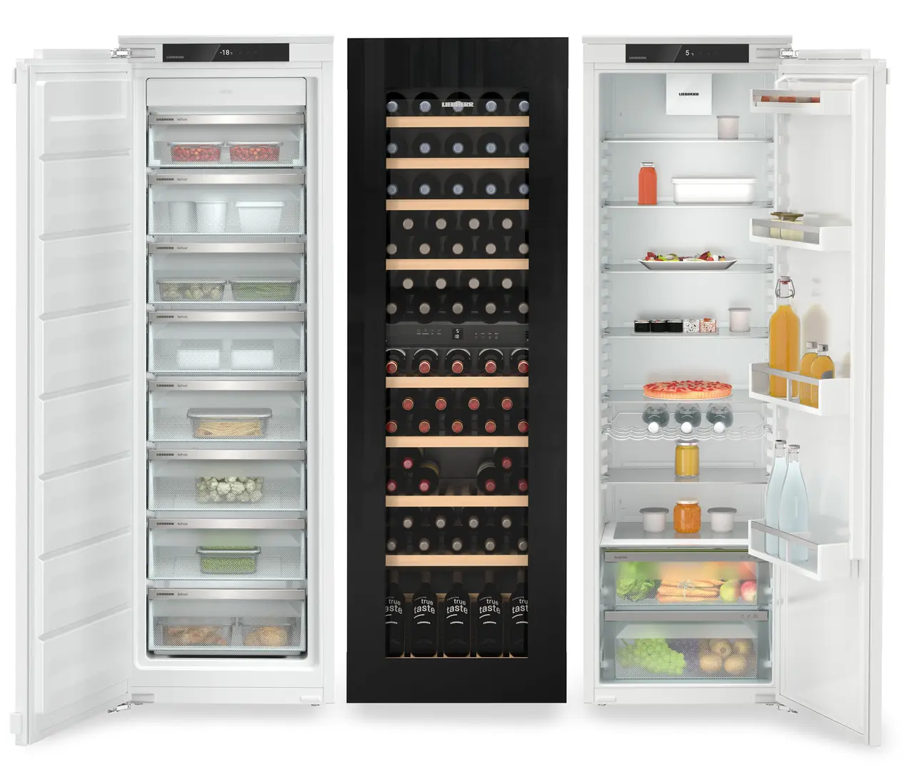 Combina frigorifica incorporabila Side by Side Liebherr IXRFW 5103 Pure, NoFrost, EasyFresh, 797 l, Vitrina vinuri TipOpen, SuperCool, VarioSpace, Display tactil, SuperFrost [2]