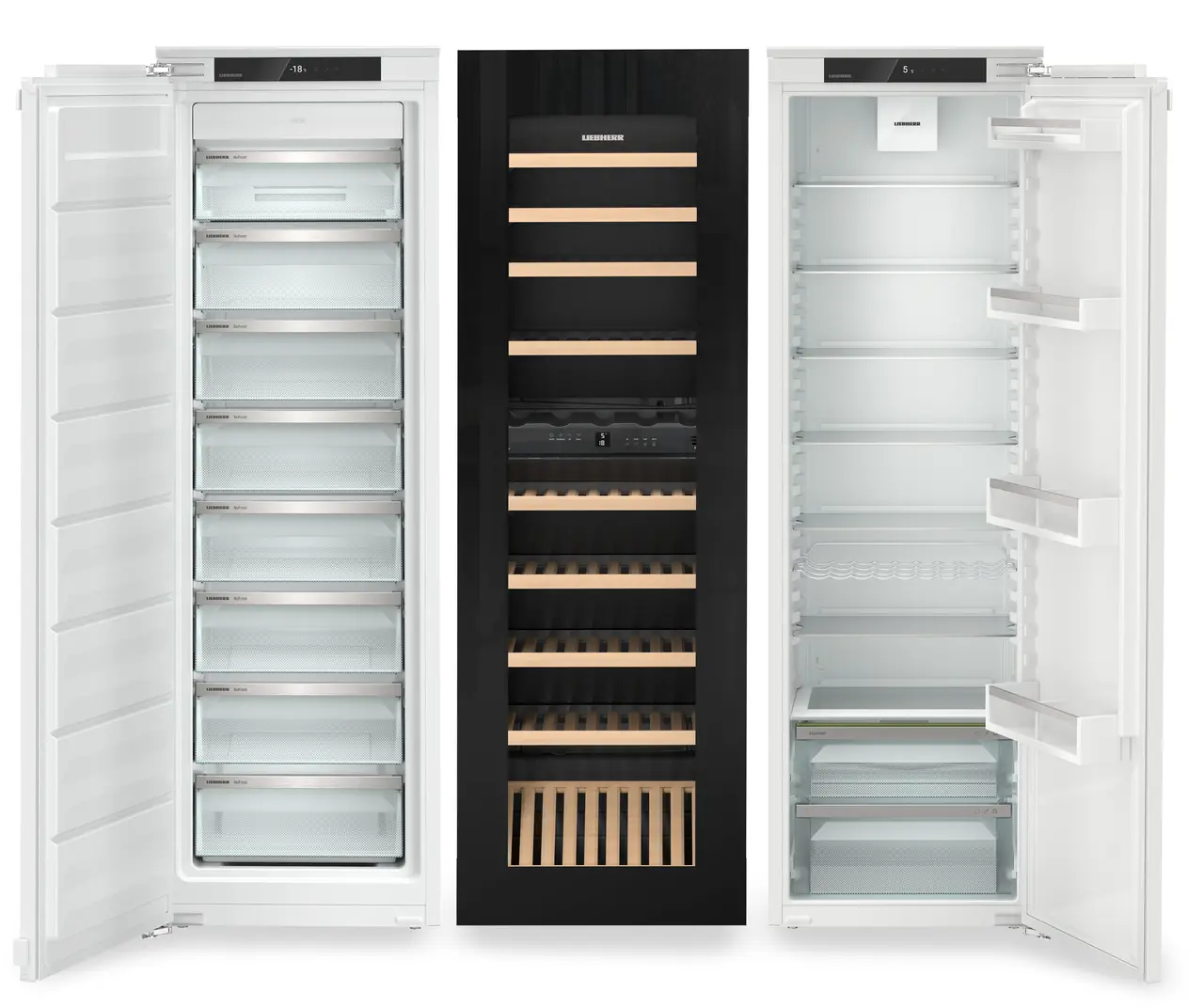 Combina frigorifica incorporabila Side by Side Liebherr IXRFW 5103 Pure, NoFrost, EasyFresh, 797 l, Vitrina vinuri TipOpen, SuperCool, VarioSpace, Display tactil, SuperFrost [1]