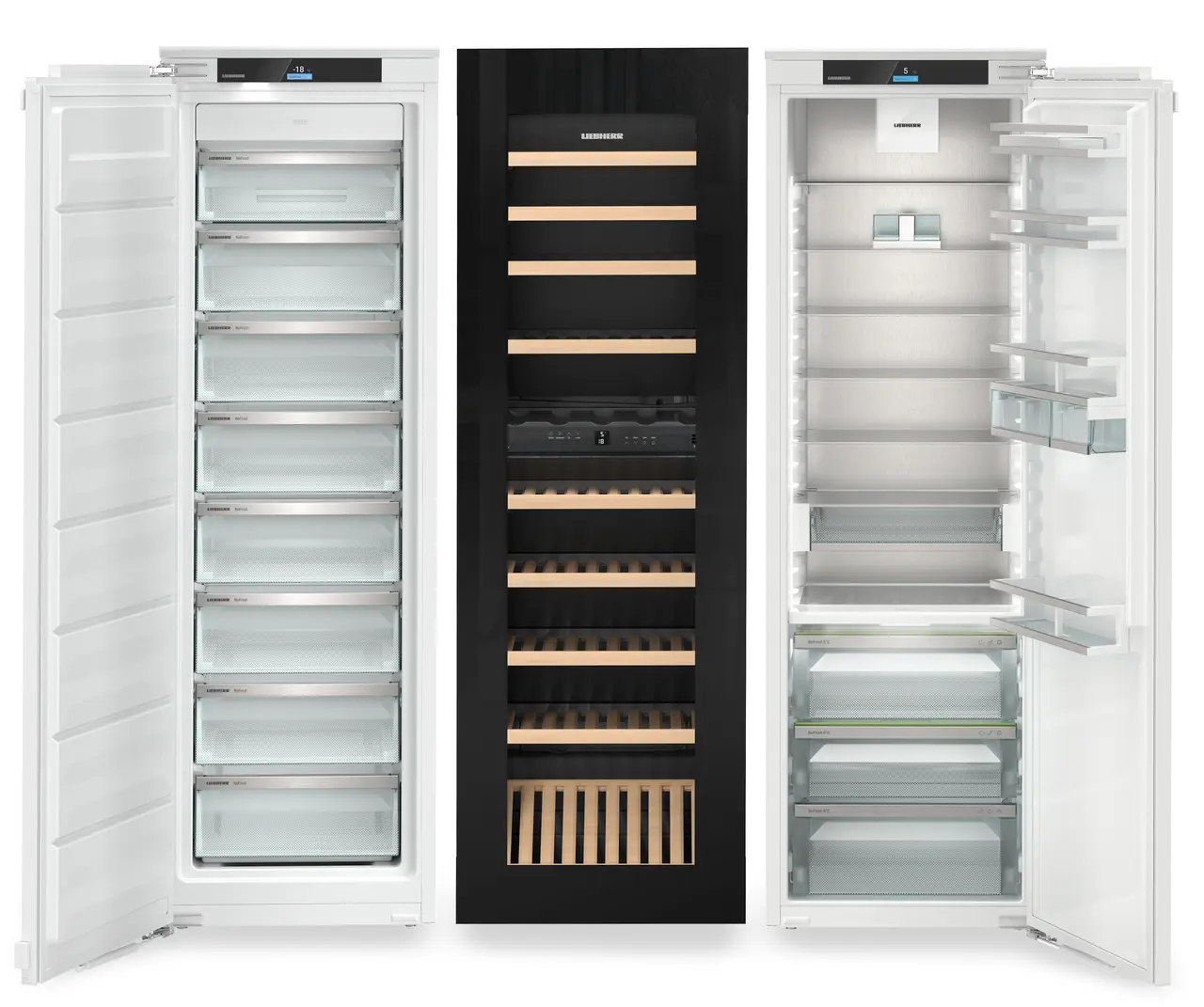 Combina frigorifica incorporabila Side by Side Liebherr IXRFW 5153 Prime, BioFresh, NoFrost, 785 l, LightTower, Vitrina vinuri - TipOpen, DrySafe [1]