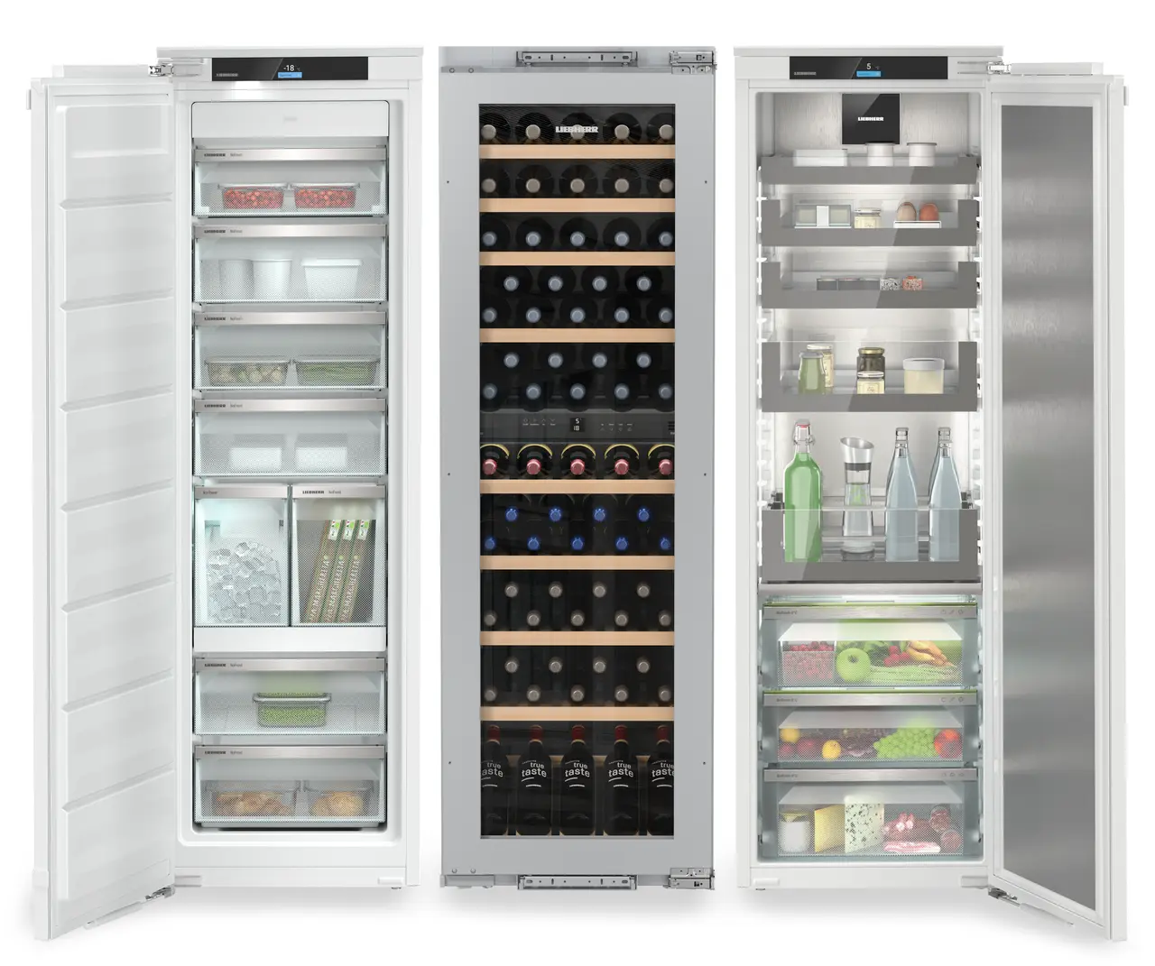 Combina frigorifica incorporabila Side by Side Liebherr IXRFW 5170 Peak, BioFresh, NoFrost, 769 l, Vitrina vinuri, IceTower, Sertare OpenStage,SmartDeviceBox integrat [2]