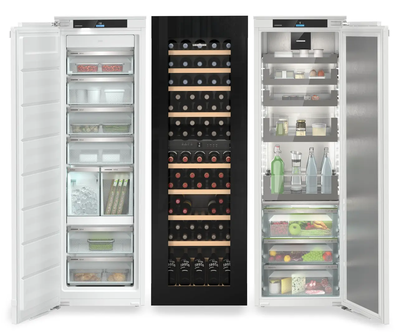Combina frigorifica incorporabila Side by Side Liebherr IXRFW 5173 Peak, BioFresh, NoFrost, 786 l, Vitrina vinuri-TipOpen, IceTower,Sertare OpenStage, SmartDeviceBox integrat [2]