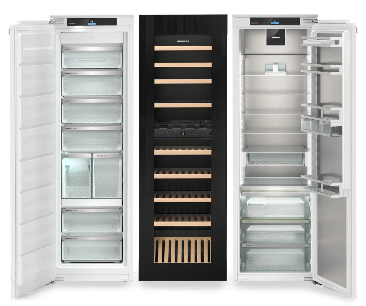 Combina frigorifica incorporabila Side by Side Liebherr IXRFW 5183, NoFrost, BioFresh Professional cu HydroBreeze, 785 l, Vinidor Tip Open, SmartDeviceBox,InfinitySpring,  IceTower [1]