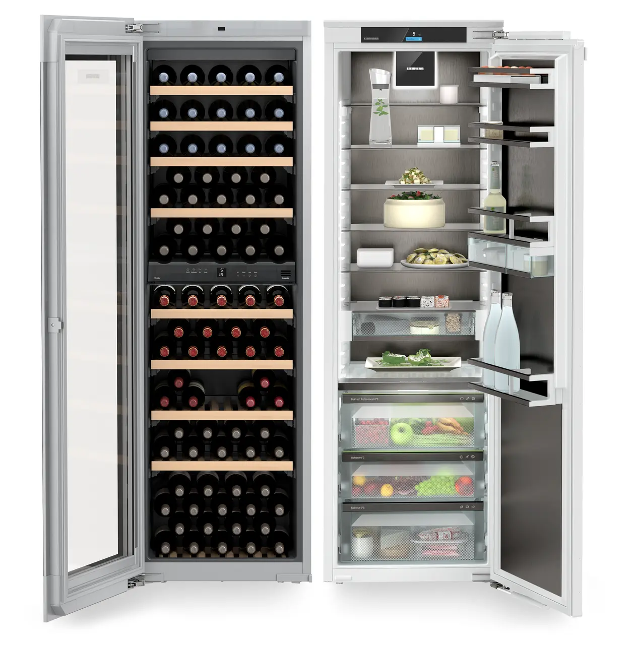 Combina frigorifica incorporabila Side by Side Liebherr IXRWbs 5173 Peak, 572 l, BioFresh, HydroBreeze, SmartDeviceBox integrat, Vitrina vinuri - TipOpen, Interior BlackSteel [2]