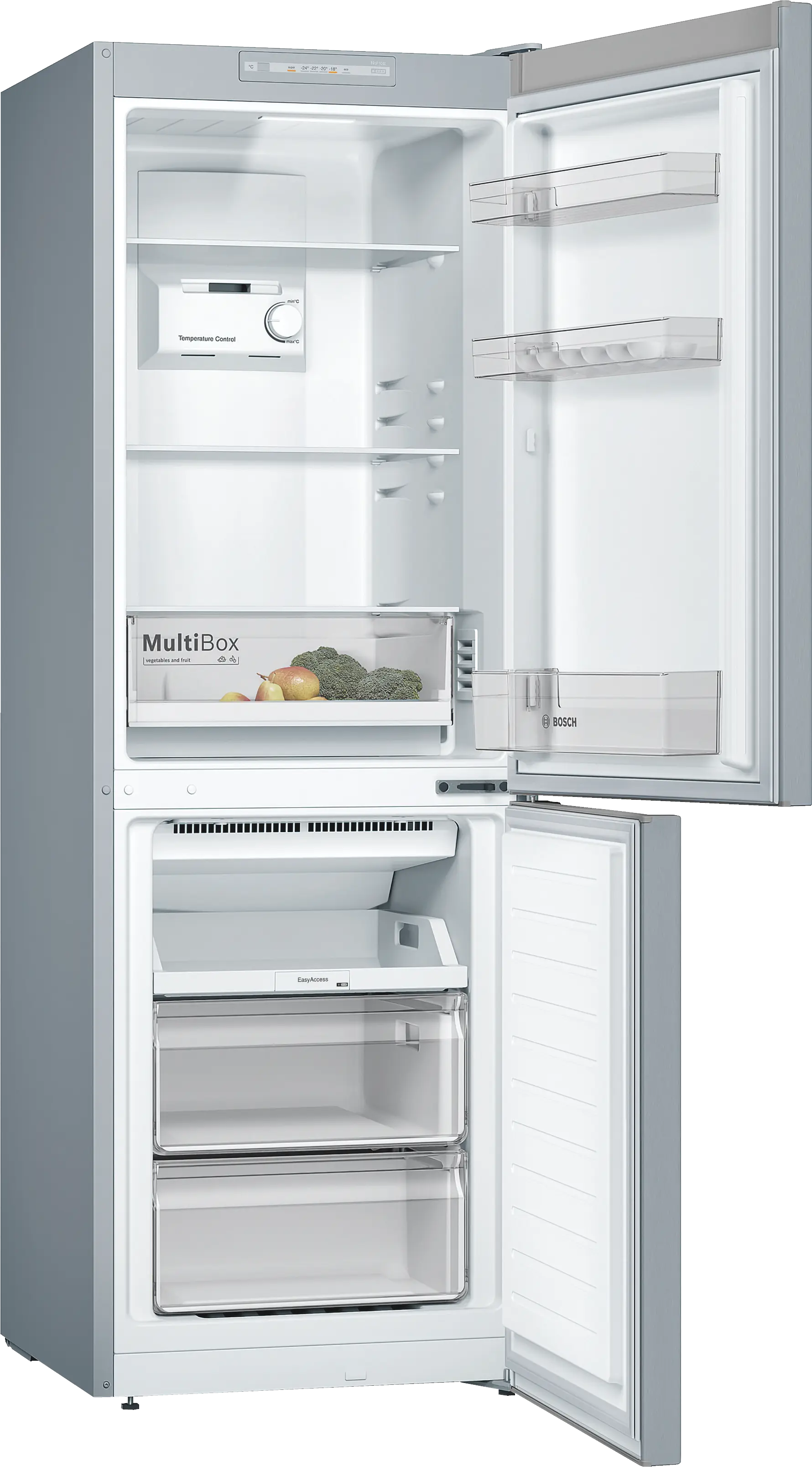 Combină frigorifică independentă 176 x 60 cm, Bosch Seria 2, Inox [2]