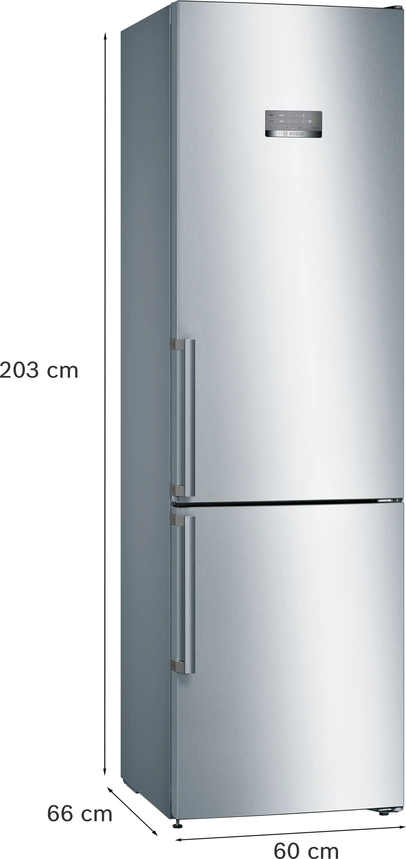 Combină frigorifică independentă 203 x 60 cm, Bosch Seria 4, Inox [9]