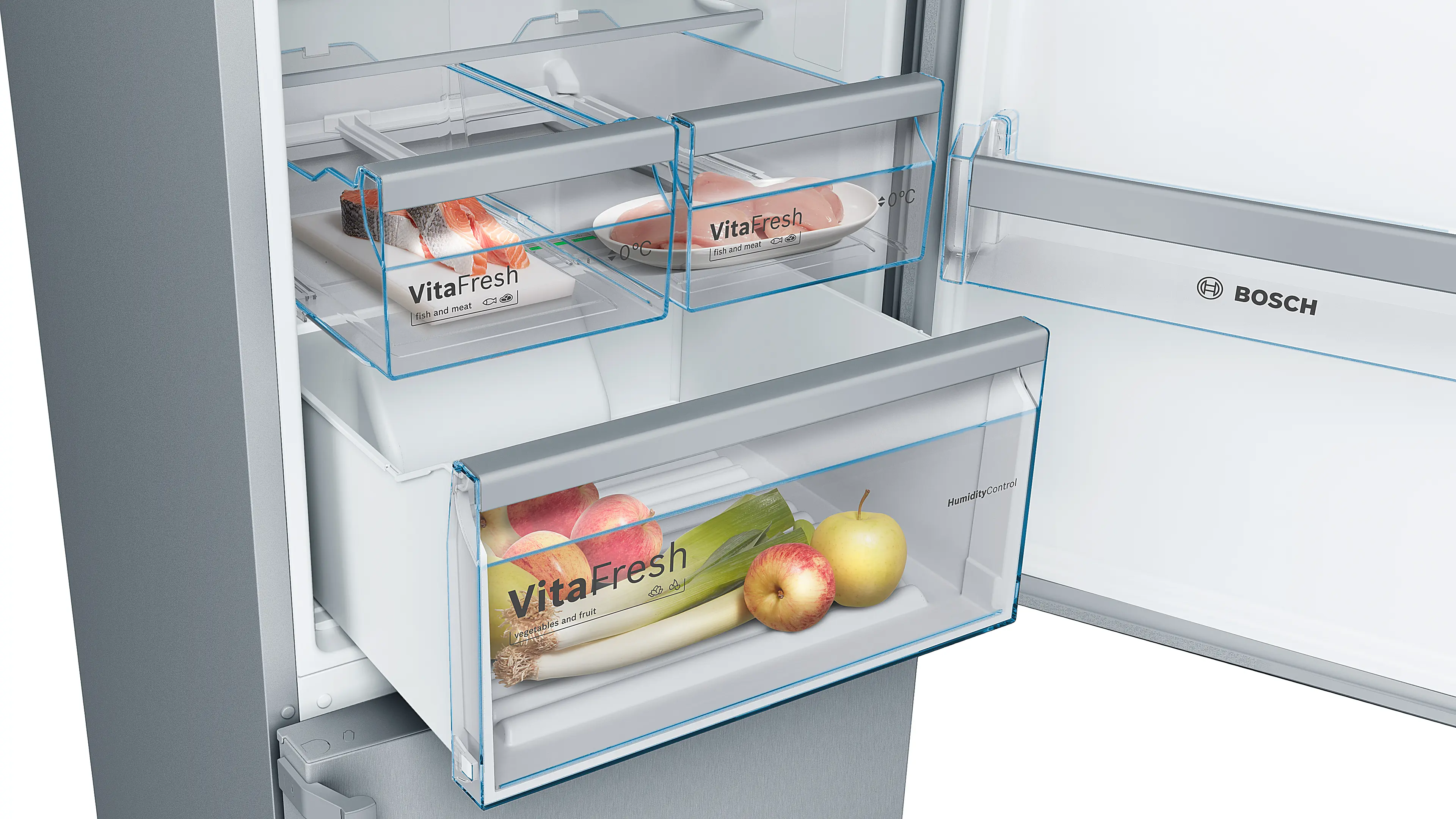 Combină frigorifică independentă 203 x 60 cm, Bosch Seria 4, Inox [5]