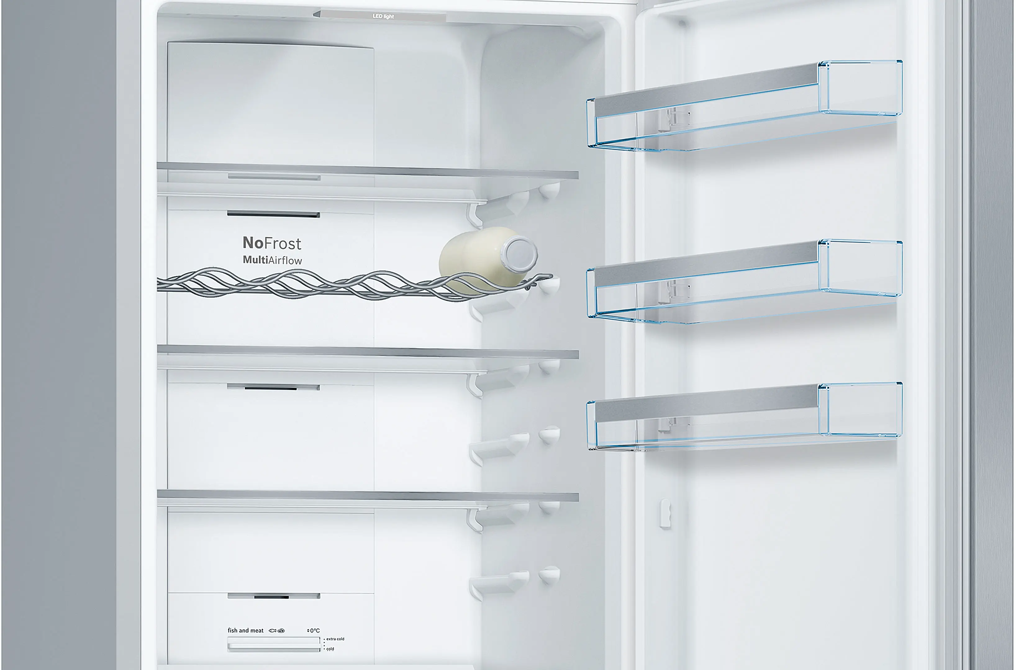 Combină frigorifică independentă 203 x 60 cm, Bosch Seria 4, Inox [4]