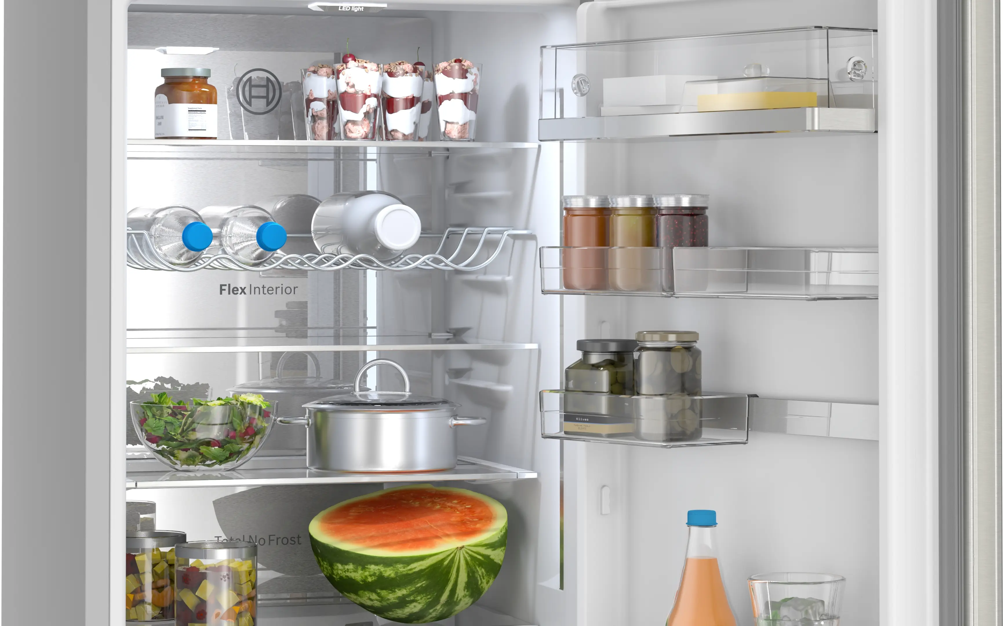 Combină frigorifică independentă 203 x 60 cm, Bosch Seria 6, Inox [4]