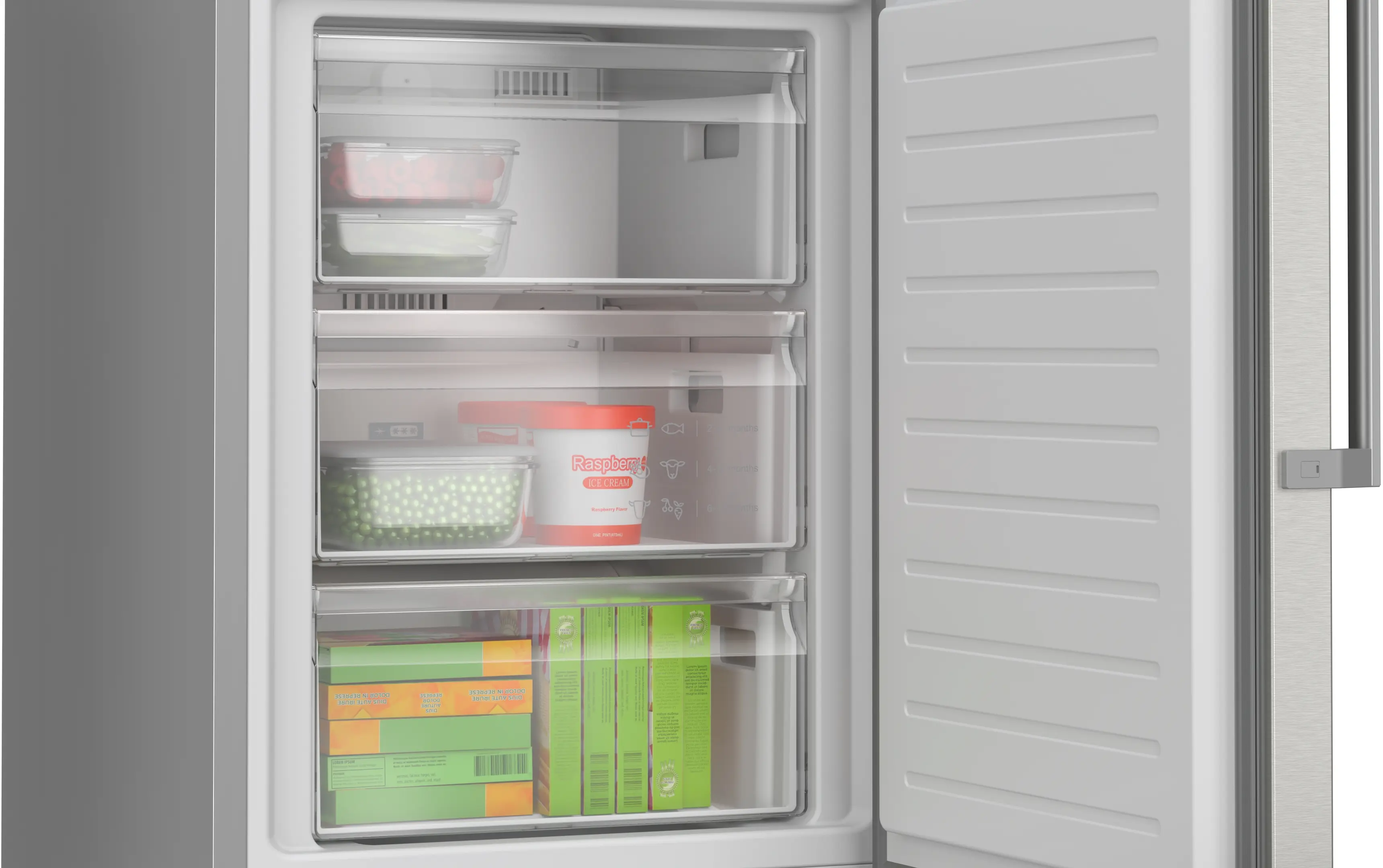 Combină frigorifică independentă 203 x 60 cm, Bosch Seria 6, Inox [7]