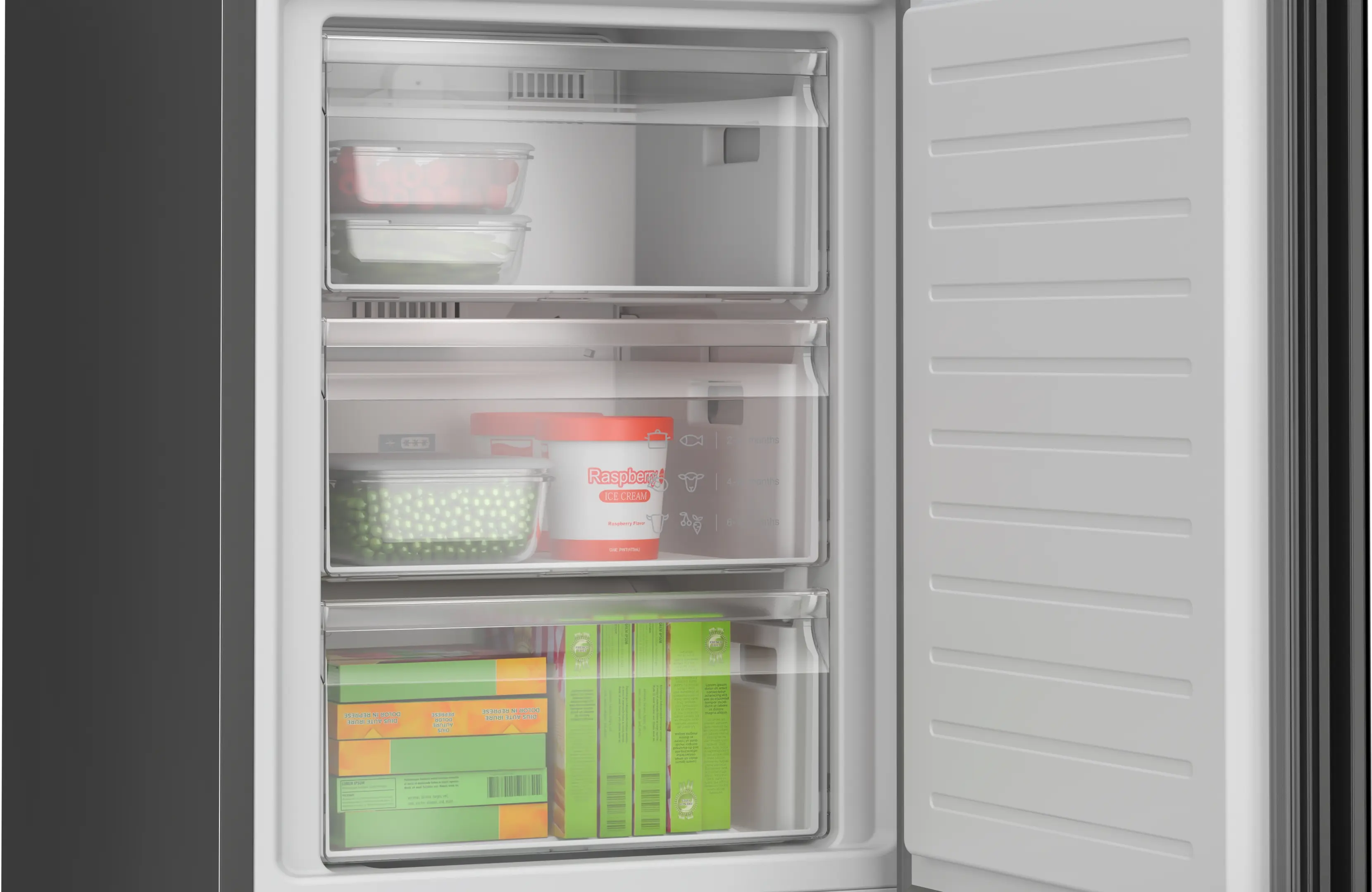 Combină frigorifică independentă 203 x 60 cm, Bosch Seria 6, Negru [7]