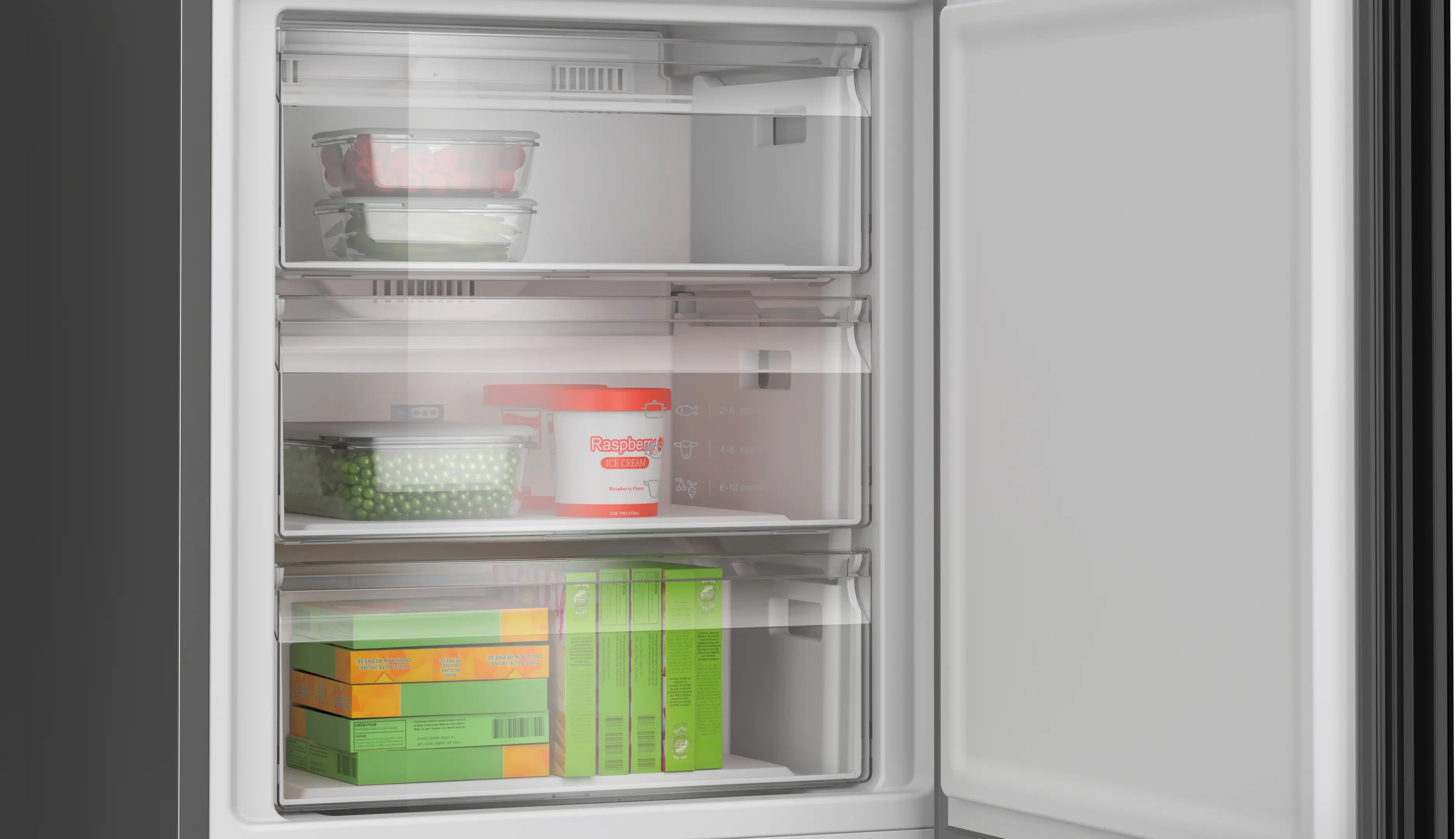 Combină frigorifică independentă 203 x 70 cm, Bosch Seria 6, Total No Frost, Negru [4]