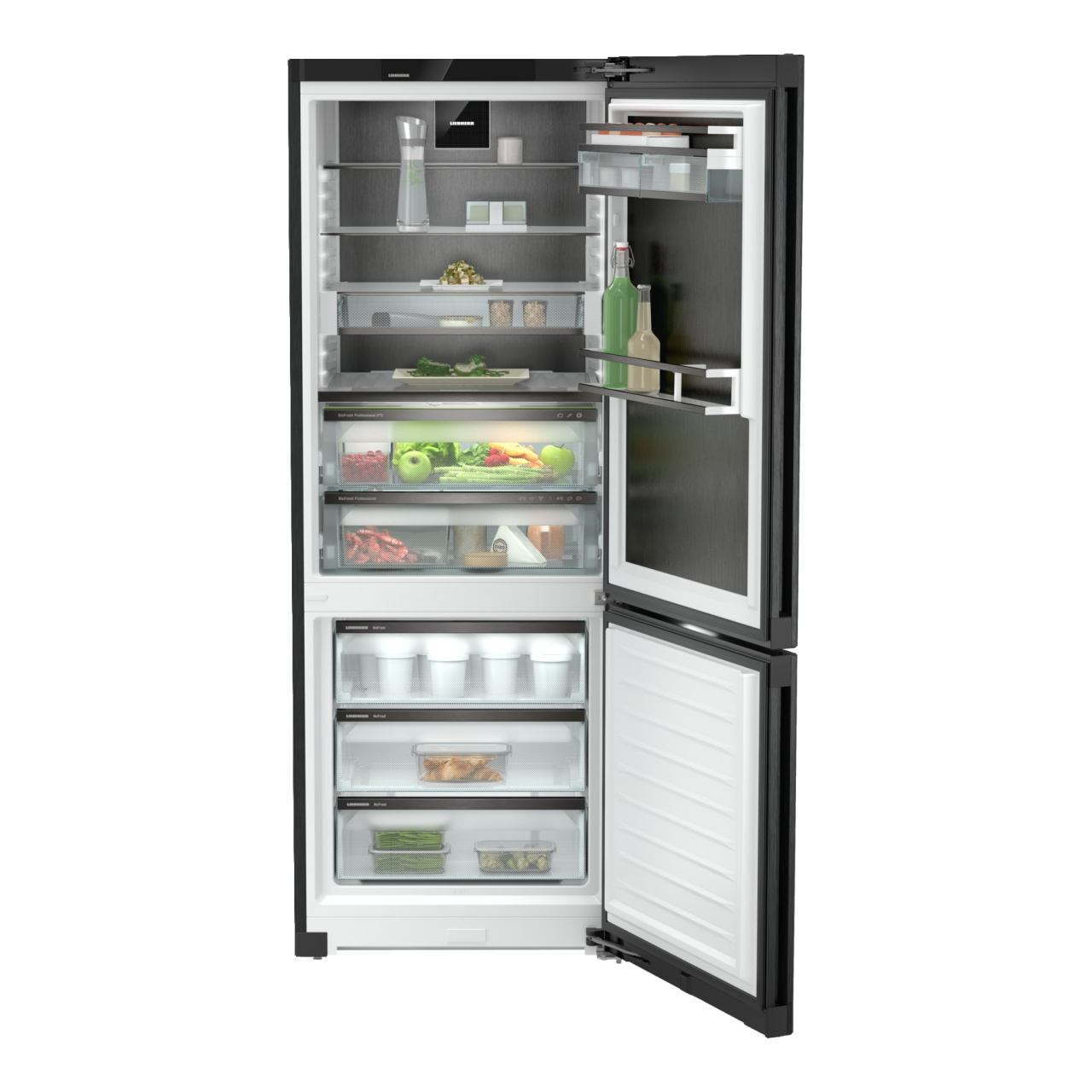 Combina frigorifica Liebherr CBNbsc 778i, Peak, 473 l, No Frost, BioFresh, H 201.5 cm, Clasa C, BlackSteel [6]
