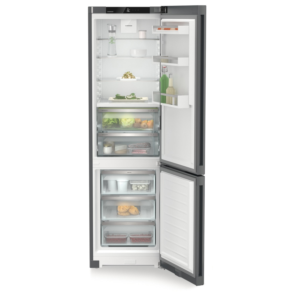 Combina frigorifica Liebherr CBNdgc 5723 Plus, BioFresh,  NoFrost, 360 l, 201.5 сm, Classa C, Dark Grey [4]