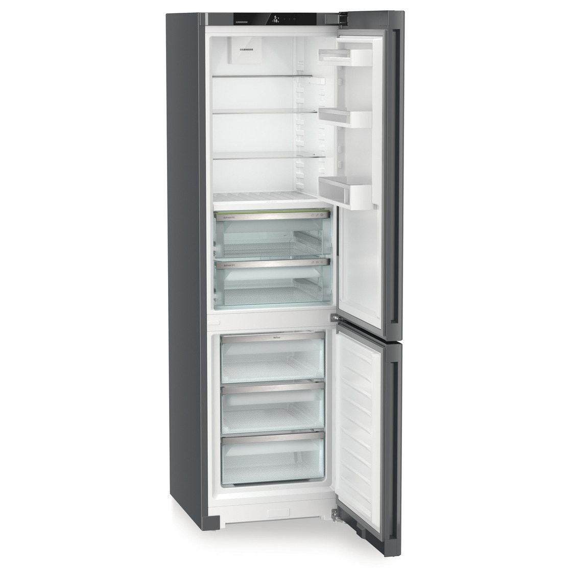 Combina frigorifica Liebherr CBNdgc 5723 Plus, BioFresh,  NoFrost, 360 l, 201.5 сm, Classa C, Dark Grey [3]