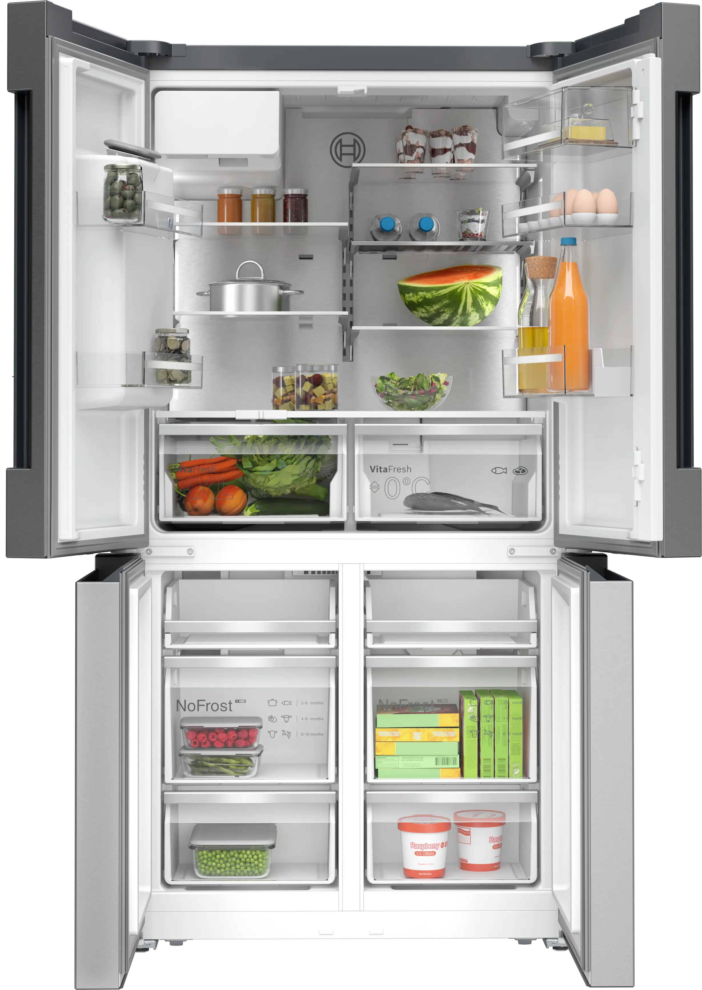 Combină frigorifică multi door 183 x 90.5 cm, Bosch Seria 6, Inox [6]