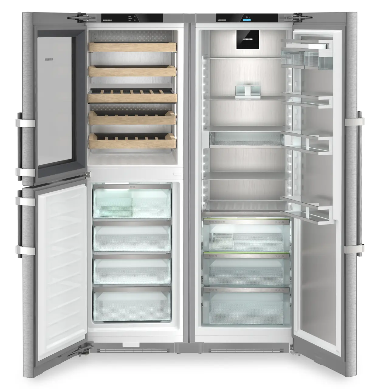 Combina frigorifica Side by Side Liebherr XRCst 5295 Peak, BioFresh Professional, NoFrost, HydroBreeze, 689 l, IceMaker, Sertar Meat & Dairy, SmartSteel, InfinitySpring, [3]